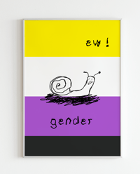 Image 1 of non binary snail / poster