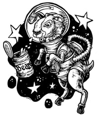 Image 5 of Space Junk Goat T-shirt **FREE SHIPPING**