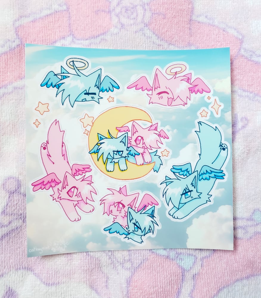 Image of Kitty Angel Sticker Sheet!