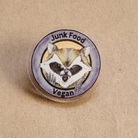 Image 1 of Acrylic Pin Raccoon Junk Food Vegan