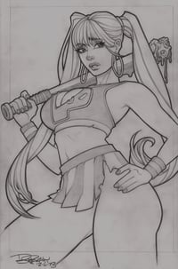 Image of Flesh Eating Zombie Cheerleaders Original Cover Art