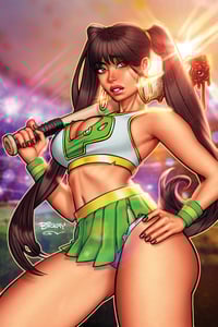 Image of Flesh Eating Zombie Cheerleaders Original Cover Art