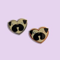 Image 1 of Pug Heart Magnet