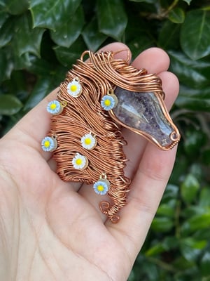 Durango Amethyst Horse Pendant