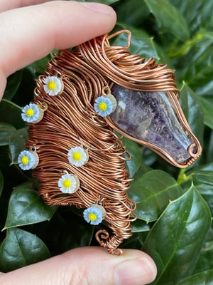 Durango Amethyst Horse Pendant