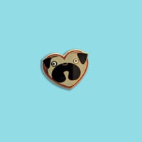 Image 3 of Pug Heart Magnet