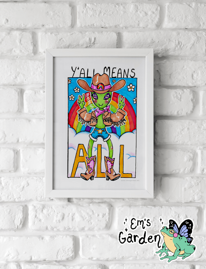 Image of Y'all Means All Fine Art Print 