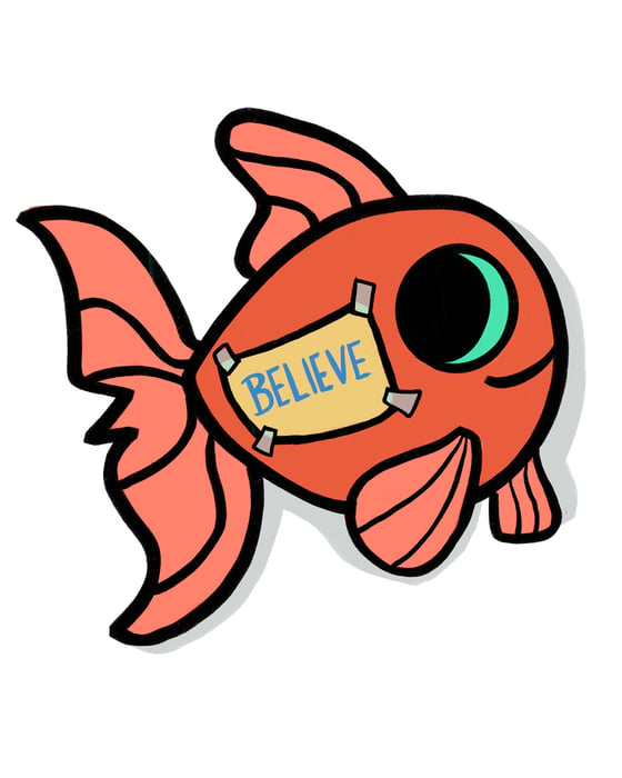 Image of Goldfish Pin - Pre-Order