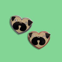 Image 1 of Pug Heart Pin