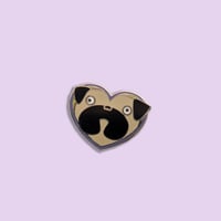 Image 2 of Pug Heart Pin