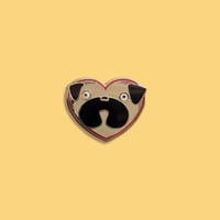 Image 3 of Pug Heart Pin