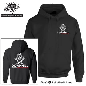 Image of Downhill, Mountain Bike, MTB, Black Hoodie