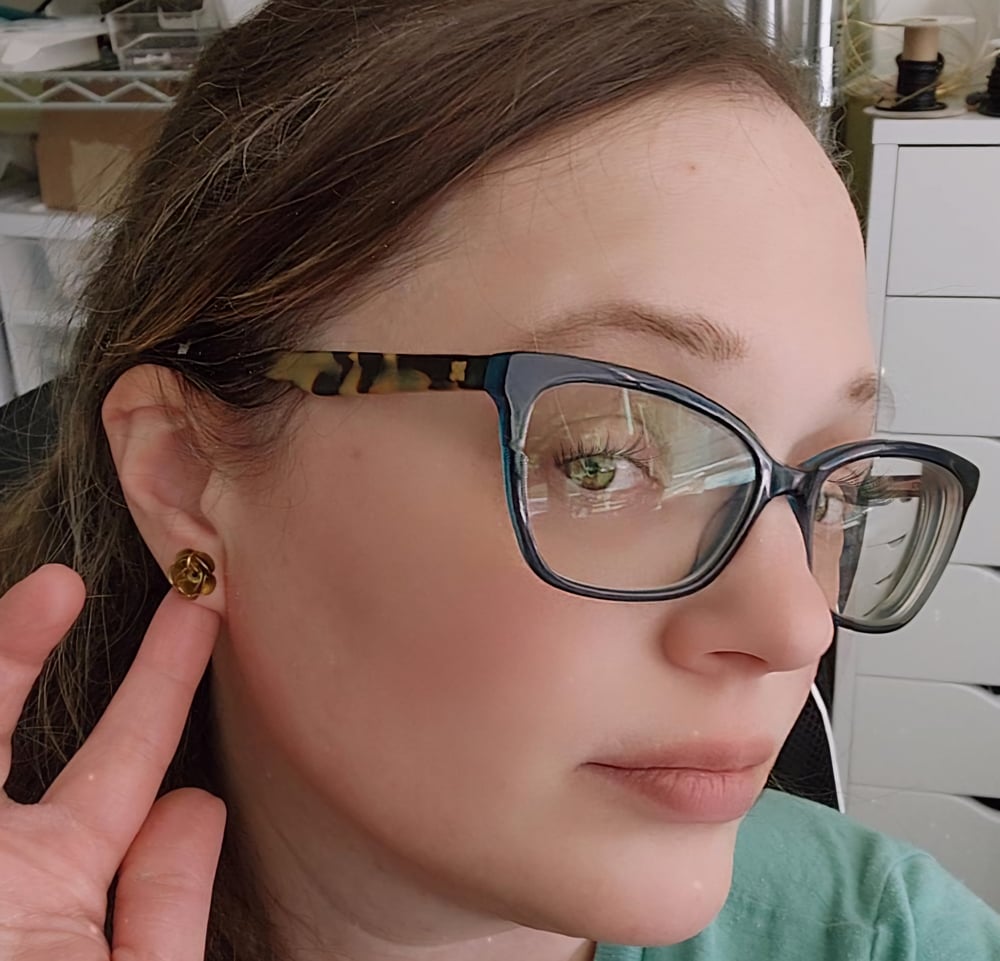 Image of Rose Stud Earrings