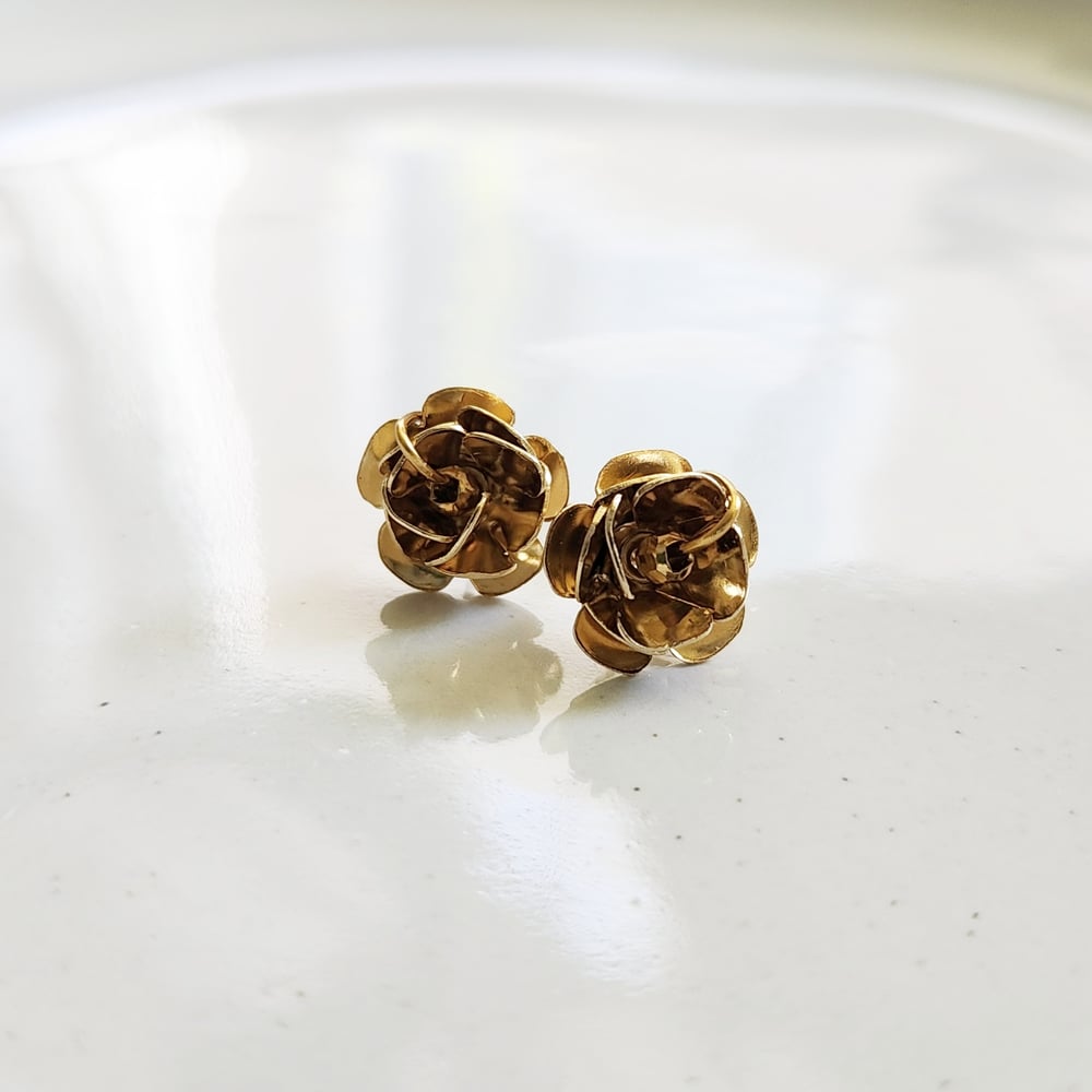 Image of Rose Stud Earrings