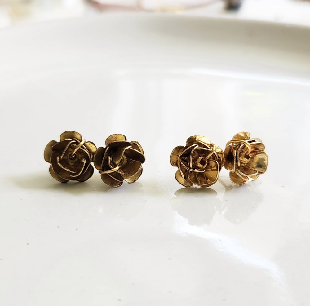 Image of Rose Stud Earrings