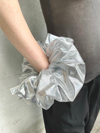 Image 1 of Silver oversized scrunchie 