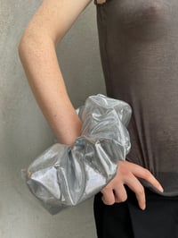 Image 2 of Silver oversized scrunchie 