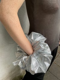 Image 3 of Silver oversized scrunchie 