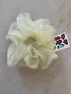 Vanilla yellow oversized organza scrunchie 