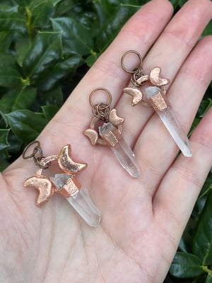 Electroformed Lemurian Quartz Pendants