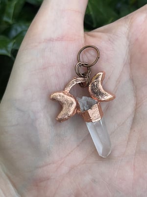 Electroformed Lemurian Quartz Pendants