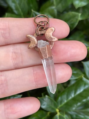 Electroformed Lemurian Quartz Pendants