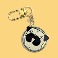 Image 2 of Enamel Pug Clip Chain