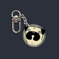 Image 3 of Enamel Pug Clip Chain