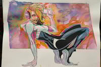 Image 2 of Spider-Gwen Watercolor Commission 11 x17 in