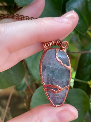 Kintsugi Style Rainbow Fluorite Electroform Pendant