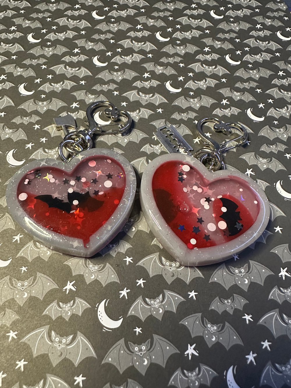 Image of Blood Drip Heart Charms