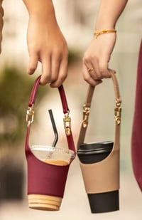 Image 5 of Portable Coffee Leather Cup Holder