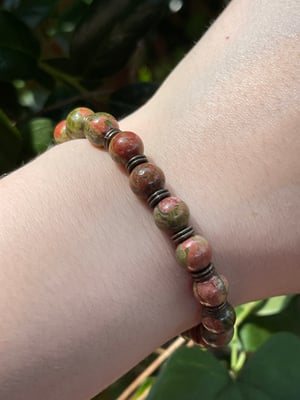 8mm Unakite Stretch Bracelet