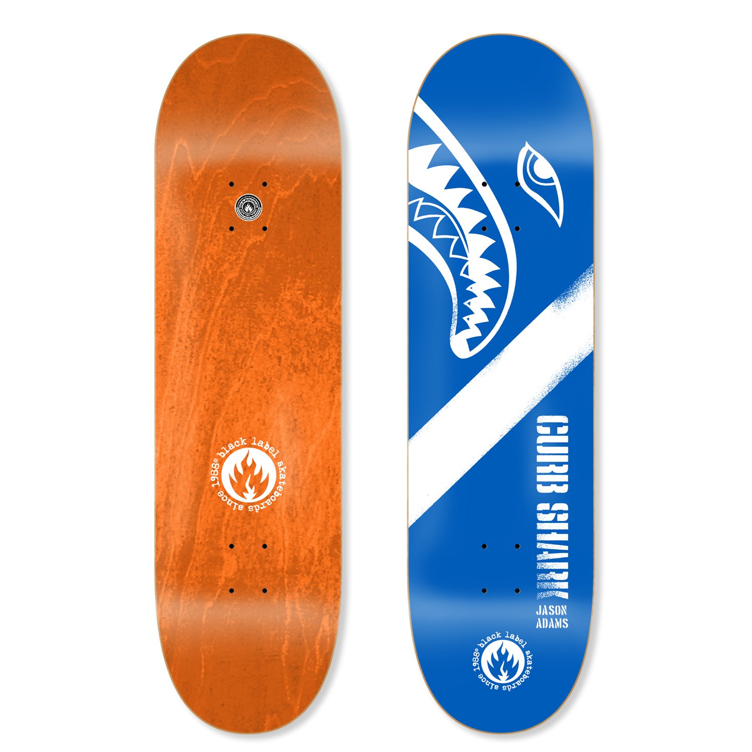 Black label Curb shark 9.5 Black Label Skateboards Jason Adams