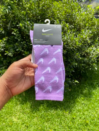 Image 1 of Light Purple Nike Socks 