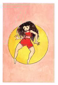 Red jump suit
