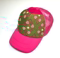 Image 2 of Deco Embroidered 1/1 Pink Snap Back Hippy Hat