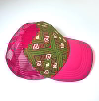 Image 3 of Deco Embroidered 1/1 Pink Snap Back Hippy Hat