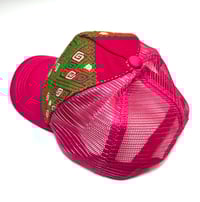 Image 4 of Deco Embroidered 1/1 Pink Snap Back Hippy Hat