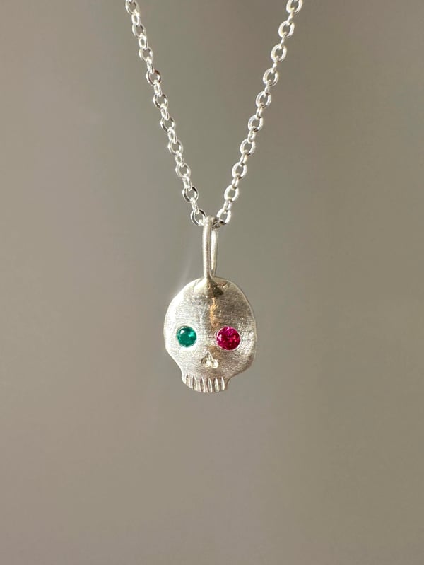 Image of Sterling Skull Pendant