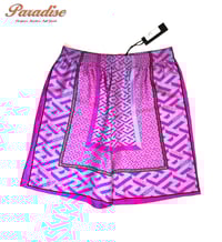Image 1 of Versace Men's La Greca Pink Silk Shorts (Size 50 Euro)