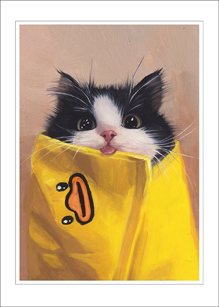 Image of "Yellow Purrito" Print