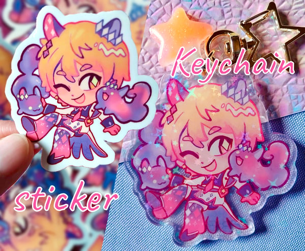 Image of Alien Tsukasa sticker/keychain