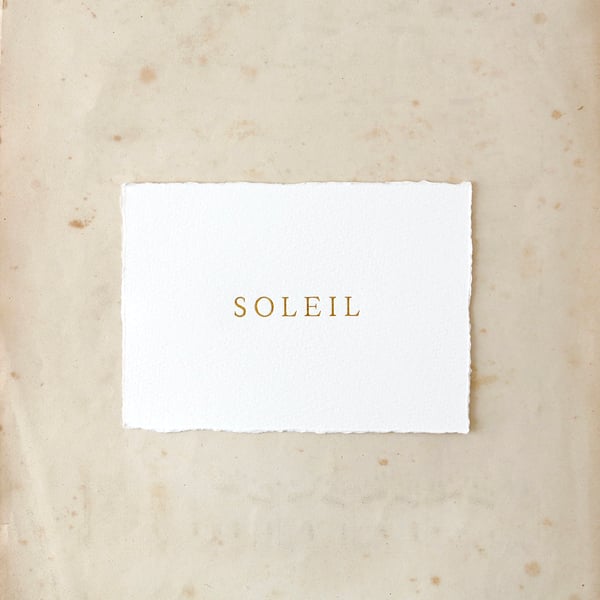 Image of Carte Postale SOLEIL / DORE / DELICAT
