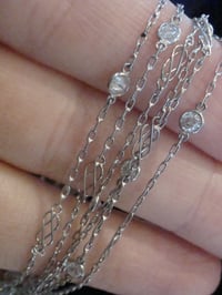 Image 5 of EDWARDIAN 18CT WHITE GOLD DIAMOND LONGUARD CHAIN 1.84CT 40 INCHES