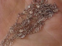 Image 8 of EDWARDIAN 18CT WHITE GOLD DIAMOND LONGUARD CHAIN 1.84CT 40 INCHES