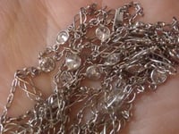 Image 9 of EDWARDIAN 18CT WHITE GOLD DIAMOND LONGUARD CHAIN 1.84CT 40 INCHES