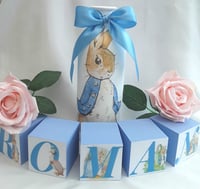 Image 7 of Peter rabbit Inspired Wood Name Blocks,Peter rabbit nursery,Peter rabbit new baby gift,Peter rabbit 