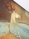 Slumbering Blue (detail) A5 Risograph Print