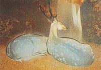 Image 1 of Slumbering Blue (detail) A5 Risograph Print